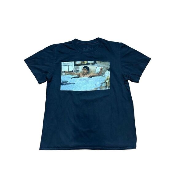 Scarface T-Shirt Men's Small Al Pacino Bath Tub Print Sz M - Picture 1 of 6
